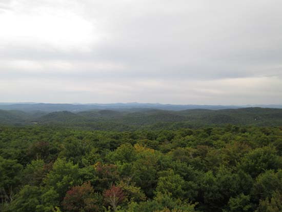 Looking southeast from the Gile Mountain fire tower - Click to enlarge