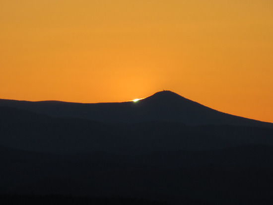 The sunset from the Gile Mountain firetower - Click to enlarge