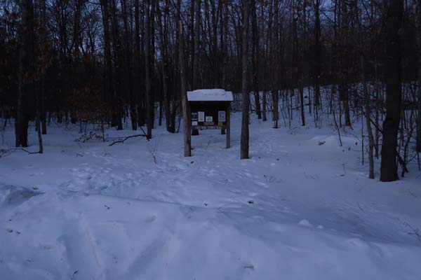 The Gile Mountain Tower Trail trailhead