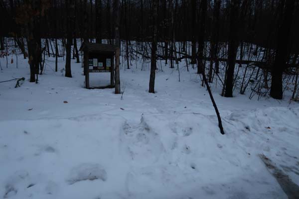 The Gile Mountain Tower Trail trailhead