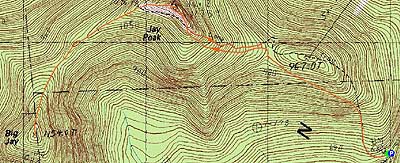 Topographic map of Jay Peak, Big Jay - Click to enlarge