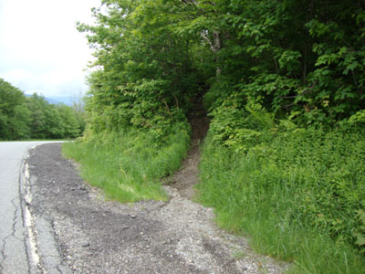 The Long Trail trailhead on Route 242