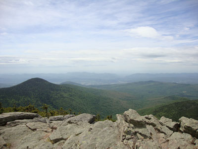 Looking west from Killington Peak (Mendon Peak to the left) - Click to enlarge