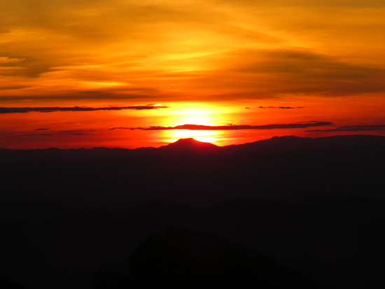The sunset from Killington Peak - Click to enlarge
