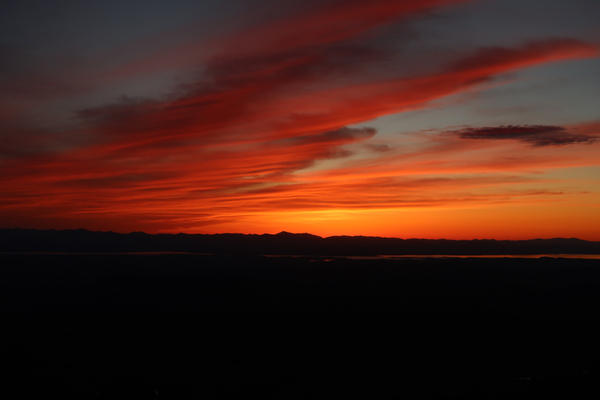 Post sunset colors from Lincoln Peak - Click to enlarge