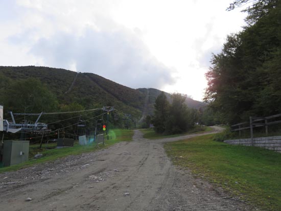 The beginning of the access road next to the Super Bravo lift at Sugarbush