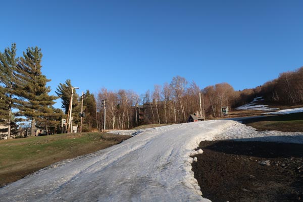 The beginning of the access road next to the Super Bravo lift at Sugarbush