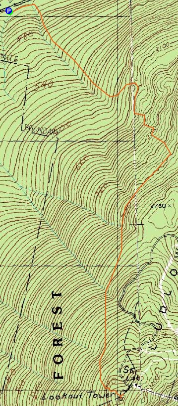 Topographic map of Ludlow Mountain - Click to enlarge