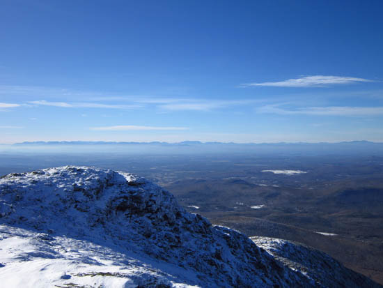 Looking at the Adirondacks from near the Mt. Mansfield summit - Click to enlarge