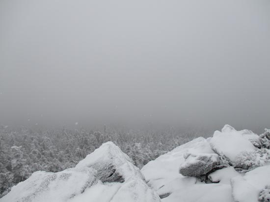 Clouds on the ledgy crag just east of Mendon Peak - Click to enlarge