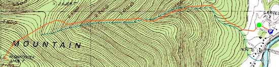 Topographic map of Monadnock Mountain