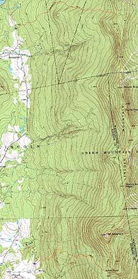 Topographic map of Mt. Ellen, Cutt's Peak, Nancy Hanks Peak, Lincoln Peak, Mt. Abraham - Click to enlarge