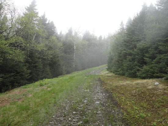 Looking up the access road to Castlerock