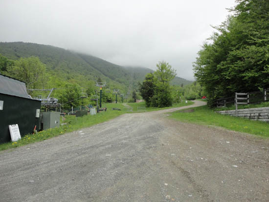 The beginning of the access road next to the Super Bravo lift at Sugarbush