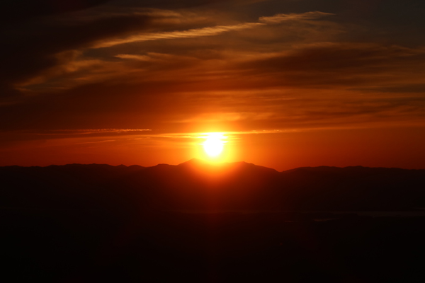 The sunset from Mt. Abraham - Click to enlarge