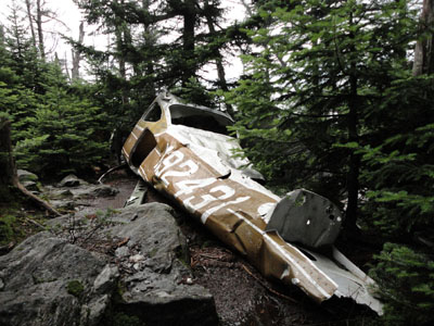 The 1973 Cessna plane wreck near the summit of Mt. Abraham