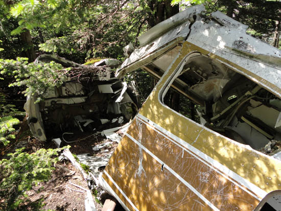 The 1973 Cessna plane wreck near the summit of Mt. Abraham