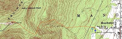 Topographic map of Mt. Equinox - Click to enlarge