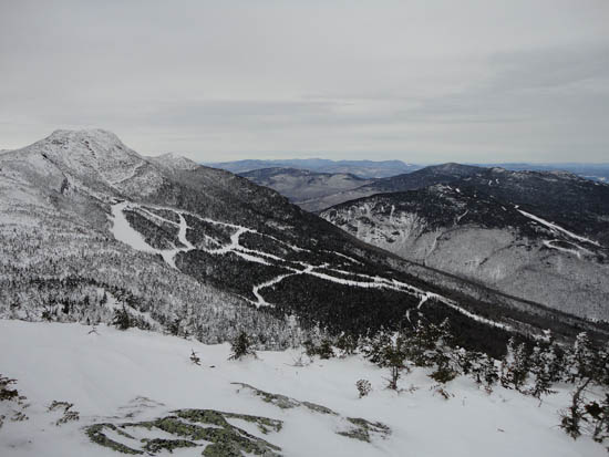 Looking up toward Smugglers Notch from the Nose - Click to enlarge