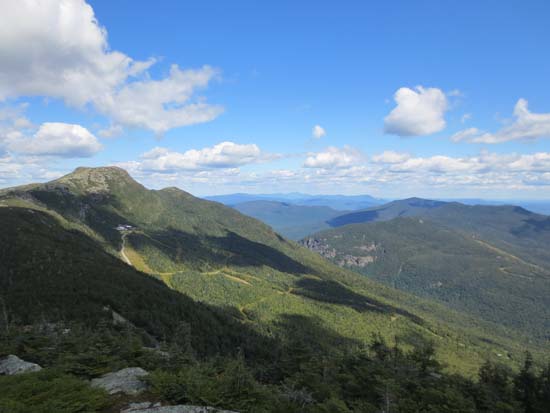 Looking at the Chin and Smugglers Notch from the Nose - Click to enlarge