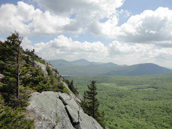 Looking at Lake Willoughby and Bald Mountain from near the summit of Wheeler Mountain - Click to enlarge