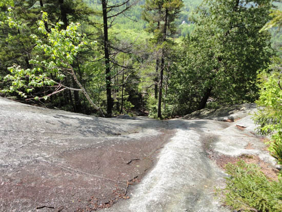 Looking down the Red Trail