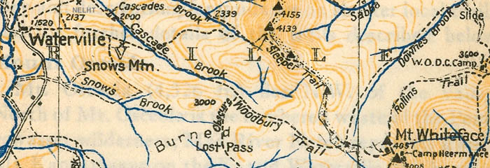 1931 AMC map of Mt. Whiteface