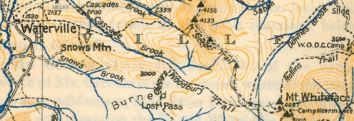 1931 AMC map of Mt. Whiteface