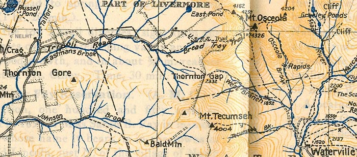 1931 AMC map of Thornton Gap