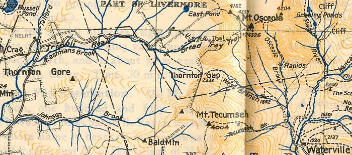 1931 AMC map of Thornton Gap