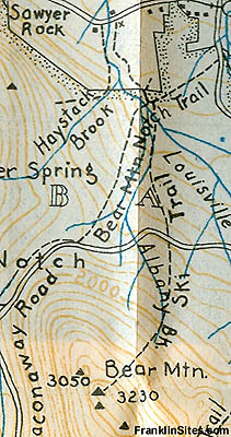 1934 AMC map of Bear Mountain