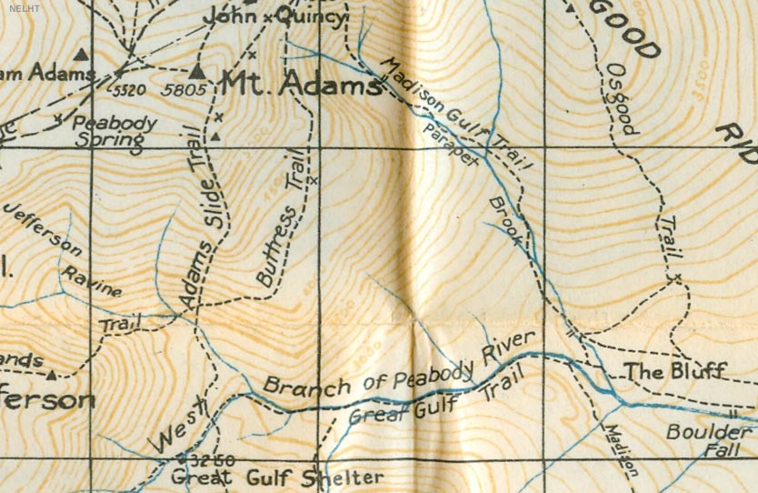 1934 AMC map of Mt. Adams