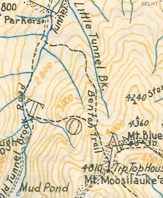 1934 AMC map of Mt. Moosilauke