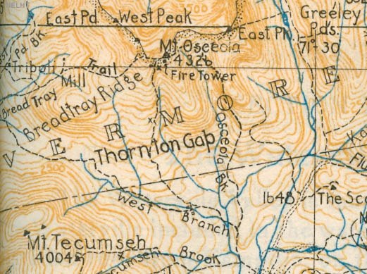 1934 AMC map of Mt. Osceola