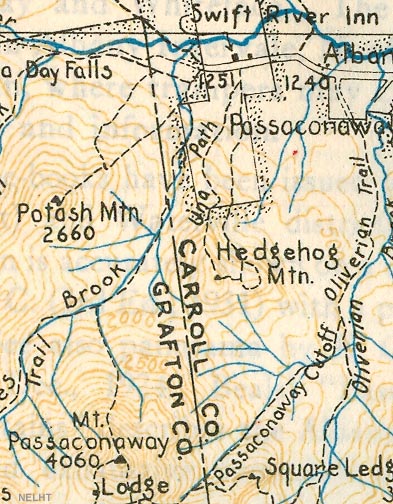 1934 AMC map of Mt. Passaconaway