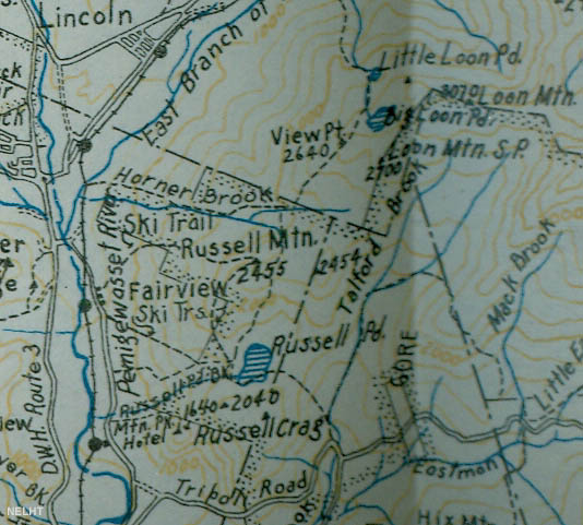 1934 AMC map of Russell Crag