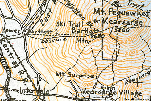 1940 AMC map of Bartlett Mountain