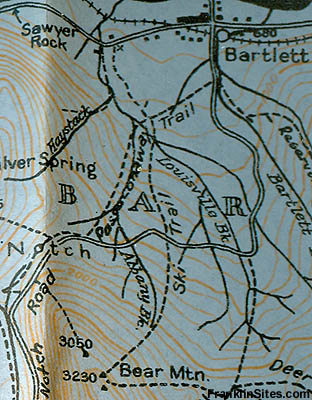 1940 AMC map of Bear Mountain