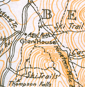 1940 AMC map of Little Wildcat Mountain