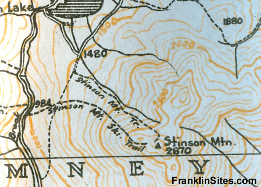 1940 AMC map of Stinson Mountain