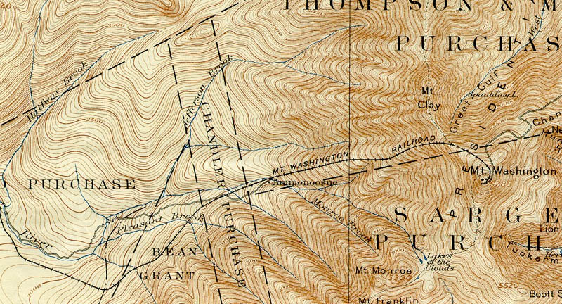 1896 USCGS map of Mt. Washington