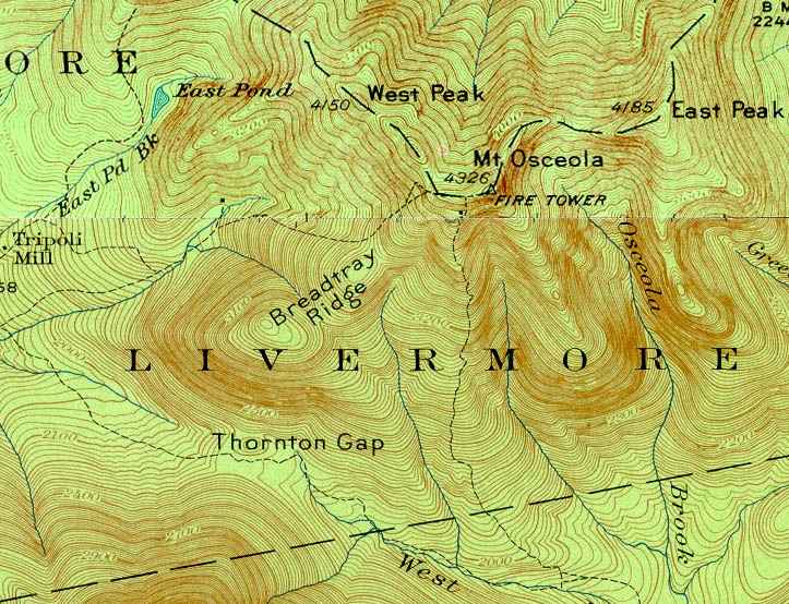 1928-1929 USGS maps of Mt. Osceola