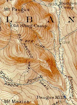 1931 USGS map of Mt. Paugus