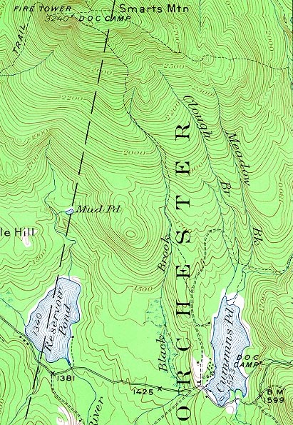 1931 USGS map of Smarts Mountain