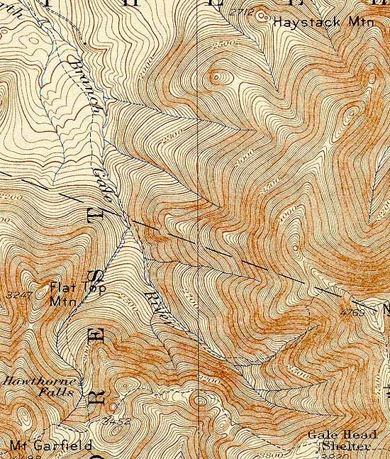 1932 USGS map of the Gale River Trail