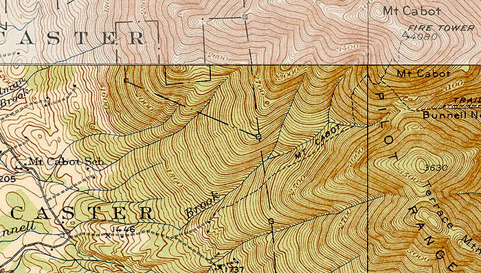 1934-1938 USGS maps of Mt. Cabot