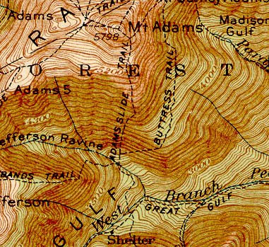 1935 USGS map of Mt. Adams