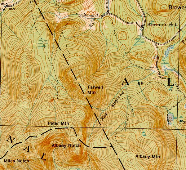 1941 USGS map of Farwell Mountain