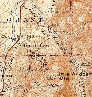 1942 USGS map of Little Wildcat Mountain