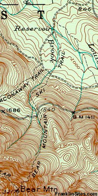 1946 USGS map of Bear Mountain